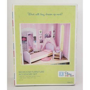 NEW! Play Wonder Wood Bedroom Furniture Accessory Set